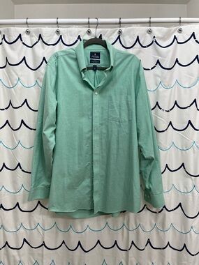 Stafford Mint Green Long-Sleeve Dress Shirt